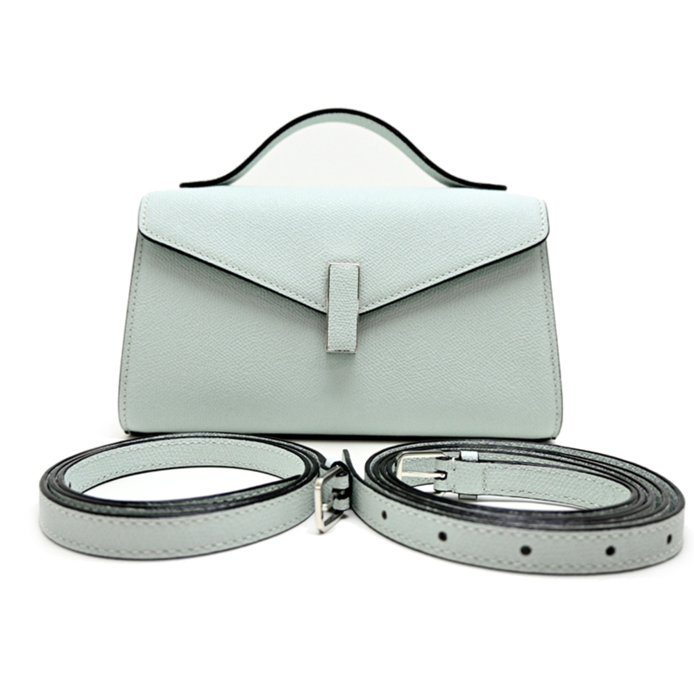 Valextra Izzy Detin Women's Handbag WBES0068028LRL99 Calfskin Ice Blue